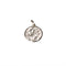 Pendentif Médaille ronde Saint Christophe en or blanc 18K 58 Facettes LMB-305