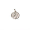 Pendentif Médaille ronde Saint Christophe en or blanc 18K 58 Facettes LMB-305