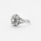 Bague 54 Bague fleur ciselée en or gris 18K et diamants 58 Facettes