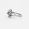 Bague 54 Bague fleur ciselée en or gris 18K et diamants 58 Facettes