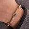 Bracelet Bracelet à maillons en or jaune et blanc 18K et diamants 58 Facettes