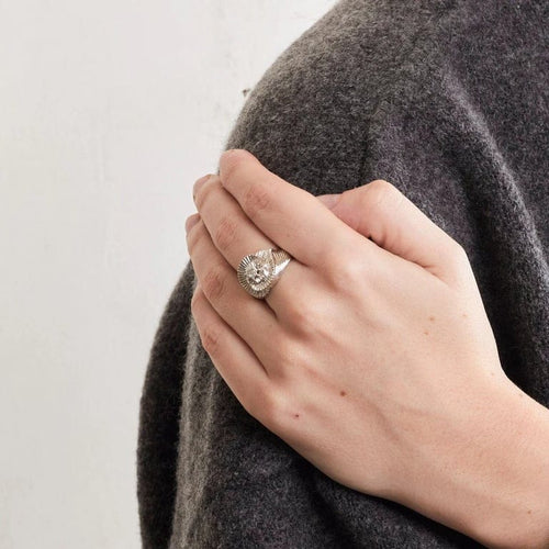 Bague 51 Bague tourbillon en or gris 18K et platine avec diamant 58 Facettes LMB-96
