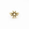 Bague 57 Bague marguerite double halo en or jaune et diamants 58 Facettes LMB-136