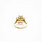 Bague 57 Bague marguerite double halo en or jaune et diamants 58 Facettes LMB-136