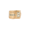 Bague 58 Tank - Bague en or jaune, platine et diamants 58 Facettes