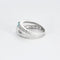 Bague 57.5 Bague bandeau topaze et diamants en or blanc 18K 58 Facettes LMB-200