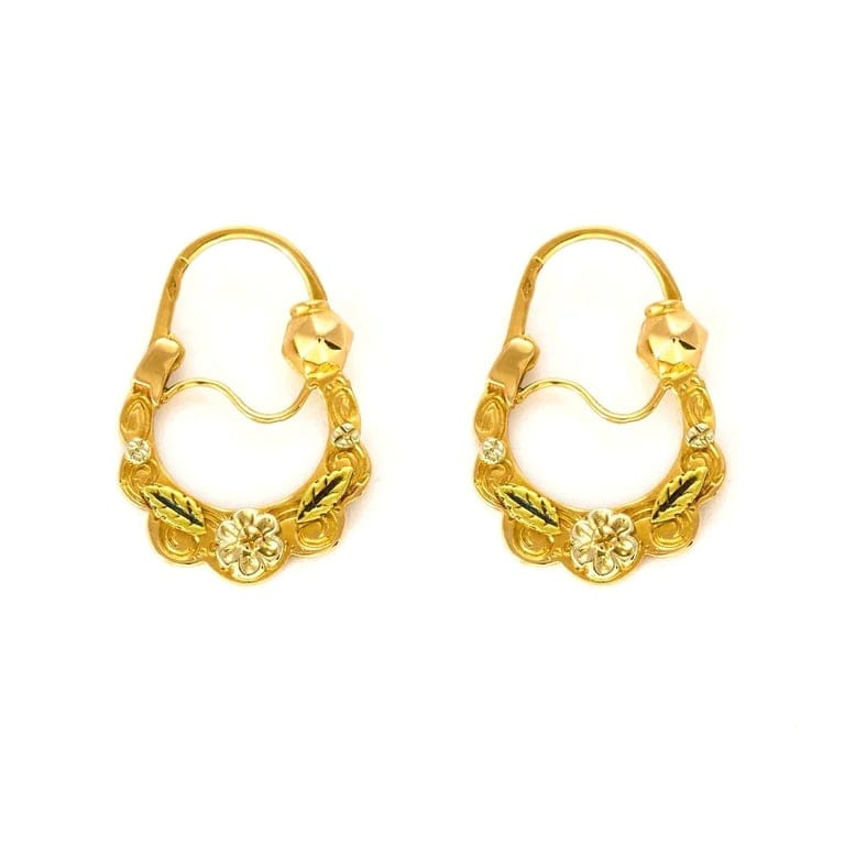 BOUCLE D’OREILLE CRÉOLES STYLE SAVAYARD EN PLAQUÉ DORÉE no 091 BOUCLE D’OREILLE CRÉOLES STYLE SAVAYARD EN PLAQUÉ DORÉE no 091