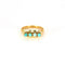 Bague 57 Bague jarretière en or rose et turquoises 58 Facettes
