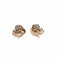 Boucles d'oreilles Boucles d'oreilles dormeuses en or rose 18K et diamants taille rose 58 Facettes