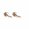Boucles d'oreilles Boucles d'oreilles dormeuses en or rose 18K et diamants taille rose 58 Facettes