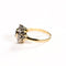 Bague 52 Bague marguerite saphir et diamants en or jaune et blanc 58 Facettes LMB-286