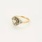 Bague 54 Bague ancienne entourage de diamants en or jaune 18K 58 Facettes LMB-293