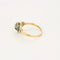 Bague 54 Bague ancienne entourage de diamants en or jaune 18K 58 Facettes LMB-293