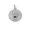 Pendentif Médaille - Pendentif en or gris 18K et rubis synthétique cœur 58 Facettes LMB-307