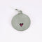 Pendentif Médaille - Pendentif en or gris 18K et rubis synthétique cœur 58 Facettes LMB-307