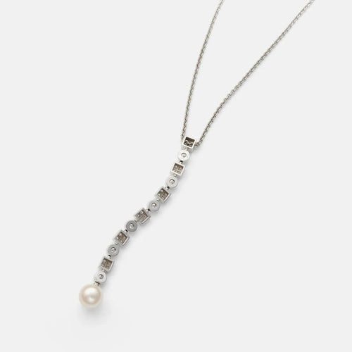 Collier Bvlgari Lucea - Collier en or blanc 18k perle et diamants 58 Facettes