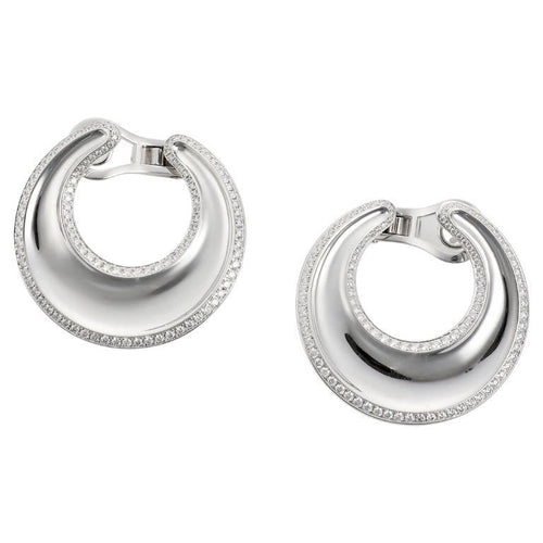 Boucles d'oreilles Chopard Impériale - Boucles d'oreilles en or blanc 18k et diamants 58 Facettes