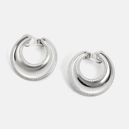 Boucles d'oreilles Chopard Impériale - Boucles d'oreilles en or blanc 18k et diamants 58 Facettes