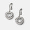 Boucles d'oreilles Chopard Happy Diamonds - Boucles d'oreilles cœur en or blanc et diamants 58 Facettes