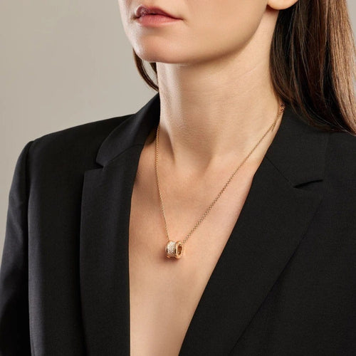 Collier Bvlgari B.Zero1 - Collier en or rose et diamants 58 Facettes