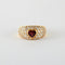 Bague 52 Bague cœur en or jaune 750 avec rubis birman et diamants 58 Facettes