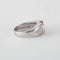 Bague 53 Bague en or gris 18K avec saphir rose et diamants 58 Facettes