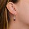 Boucles d'oreilles Boucles d'oreilles pendantes en or jaune 18K grenat mandarine et diamants 58 Facettes 2.586