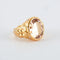 Bague 48 Bague chevalière cœur en or jaune 18K avec morganite et diamants 58 Facettes 2.569