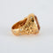 Bague 48 Bague chevalière cœur en or jaune 18K avec morganite et diamants 58 Facettes 2.569