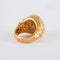 Bague 48 Bague chevalière cœur en or jaune 18K avec morganite et diamants 58 Facettes 2.569