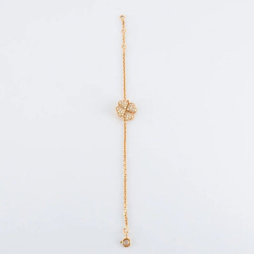 Bracelet Bracelet trèfle en or jaune 18k avec diamants 58 Facettes 2.308