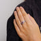 Bague 52 Bague Tentation en or gris 18k avec saphir rose et diamants 58 Facettes 2.314