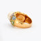 Bague 51 Bague fleur en or jaune 18k avec perle Akoya 58 Facettes 002.199