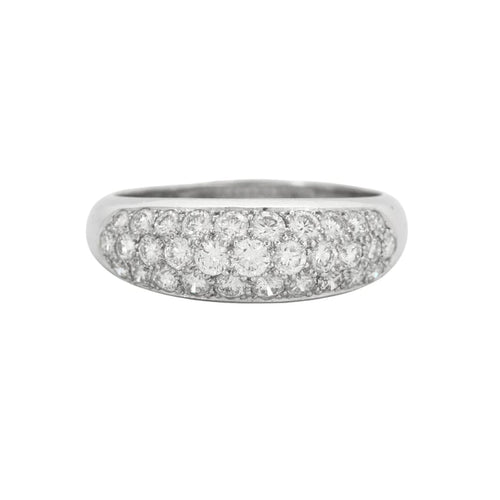Bague 52 Bague en or blanc 18k pavée de diamants 0,95 ct 58 Facettes 002.203
