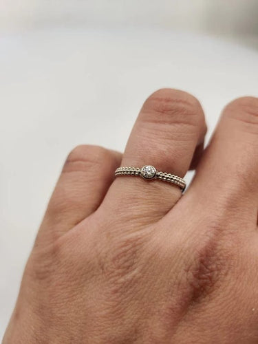 Bague 53 Mauboussin - Bague solitaire Goutte de jour en or blanc et diamant 58 Facettes