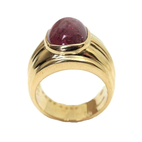 Bague 52 Boucheron - Bague en or jaune 18k avec tourmaline rose 58 Facettes