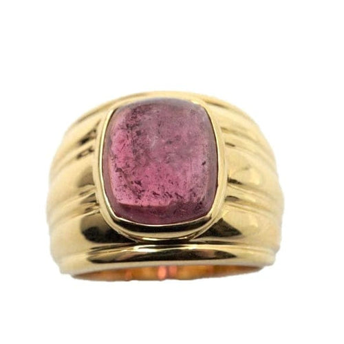 Bague 52 Boucheron - Bague en or jaune 18k avec tourmaline rose 58 Facettes