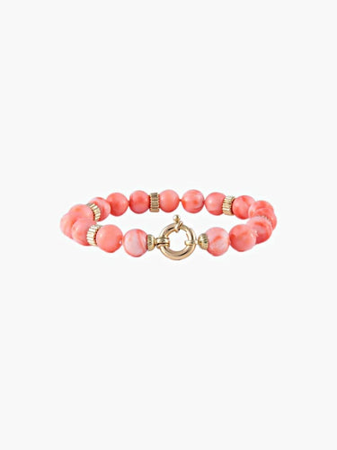 Bracelet Bracelet en or jaune 18k et corail 58 Facettes