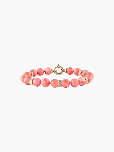 Bracelet Bracelet en or jaune 18k et corail 58 Facettes