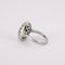 Bague 55 Bague ovale pavée de diamants en or gris 18K 58 Facettes
