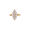 Bague 58 Bague marquise en or jaune 18K et diamants 58 Facettes