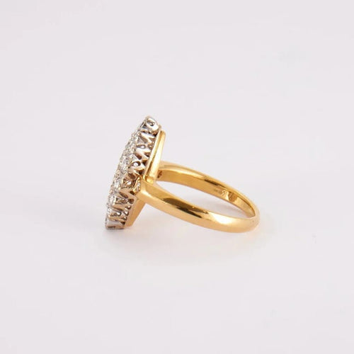 Bague 58 Bague marquise en or jaune 18K et diamants 58 Facettes