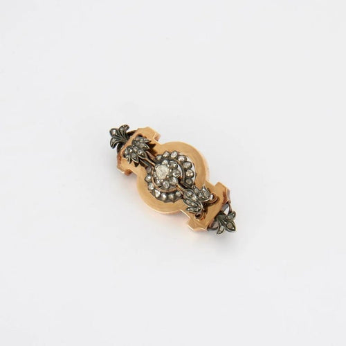 Broche Broche Napoléon III en or rose et argent, sertie de diamants 58 Facettes