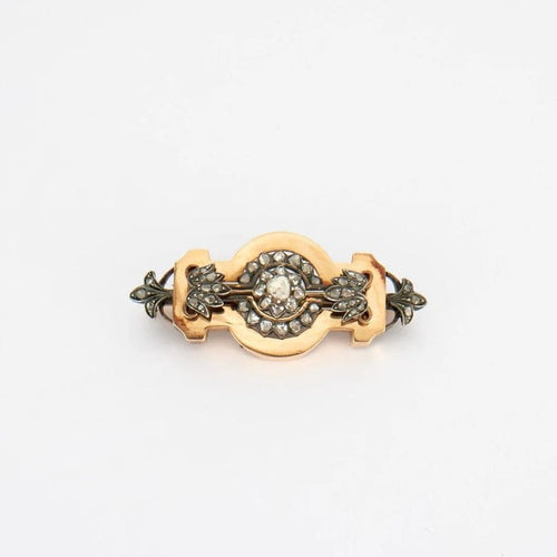 Broche Broche Napoléon III en or rose et argent, sertie de diamants 58 Facettes