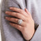 Bague 54 Bague jonc pavée de diamants en or gris 18K 58 Facettes 1