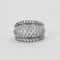 Bague 54 Bague jonc pavée de diamants en or gris 18K 58 Facettes 1