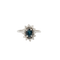 Bague 47 Bague marguerite en or gris 18k avec saphir ovale et diamants 58 Facettes 1