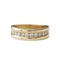 Bague 52 Demi-alliance - Bague en or jaune 18k et diamants 58 Facettes