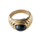 Bague 51 Bague en or jaune 18k avec saphir cabochon 58 Facettes