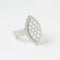 Bague 54 Bague marquise de fiançailles en or gris 18K et diamants 58 Facettes